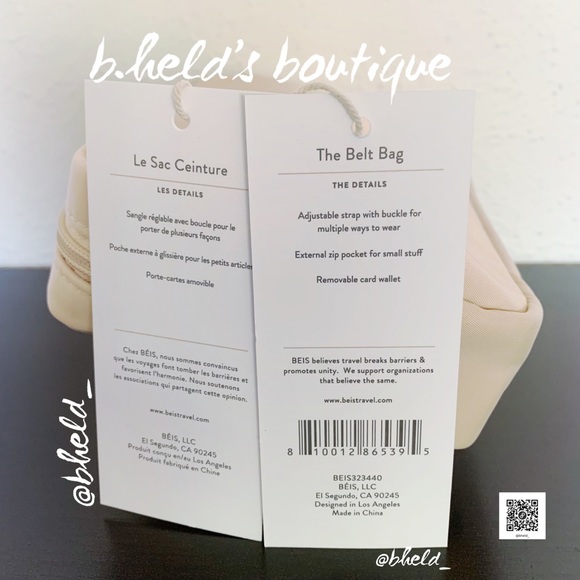 BÉIS The Belt Bag in Beige Cream Tan Neutral Brand New NWT - Picture 3 of 16